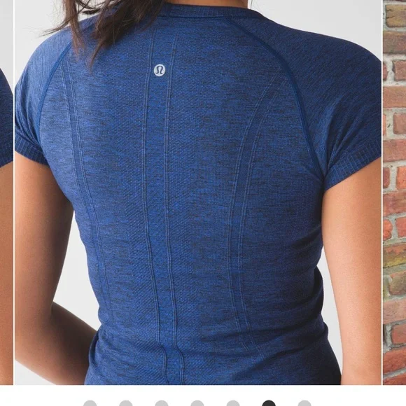 Lululemon Swiftly Tech Short Sleeve Crew in Sapphire Blue/Black Women’s Size 16 - Picture 2 of 10